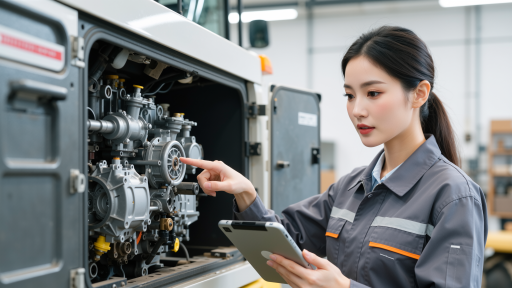 定制化解决方案展示，工程师正在调试设备，多种硬件配置组合，技术文档和图纸，专业服务场景